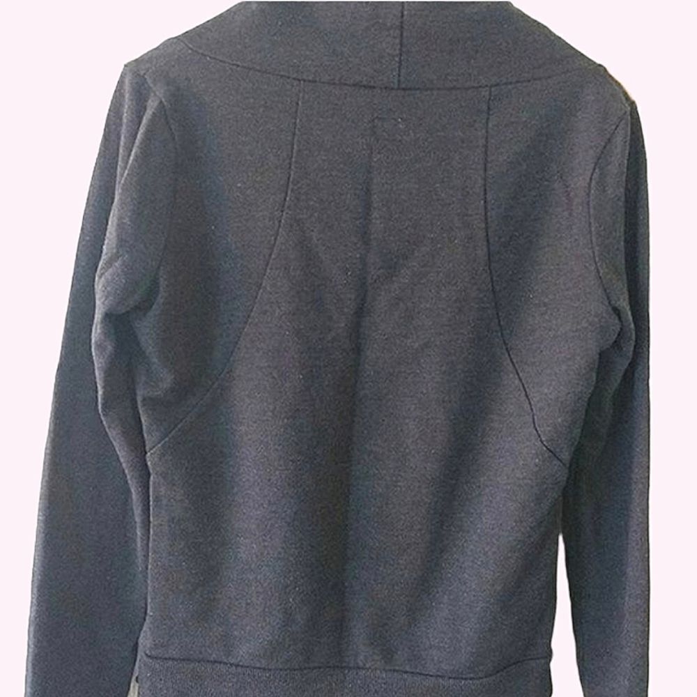 Converse Cowl Neck Grey Crop Top size M - Picture 2 of 4